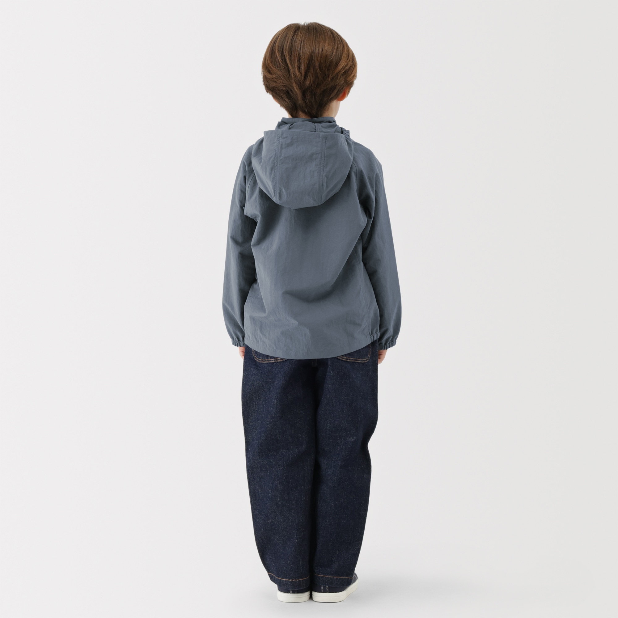 キッズ　撥水ナイロンＵＶカットフード付きジャケット