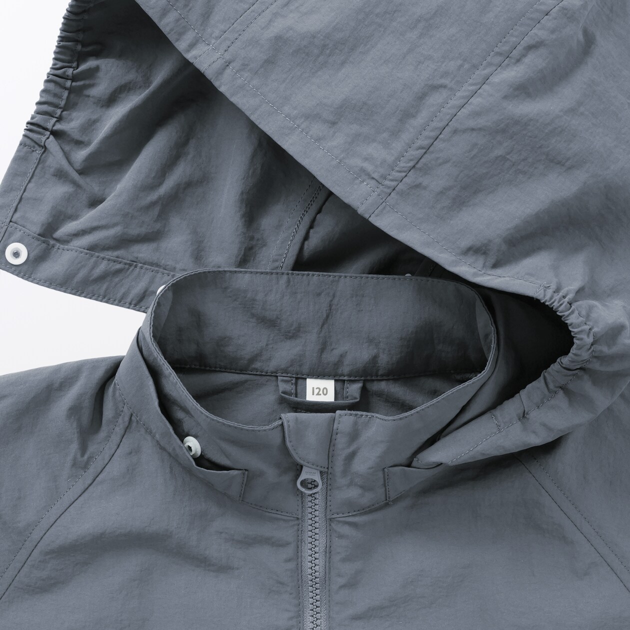 キッズ　撥水ナイロンＵＶカットフード付きジャケット