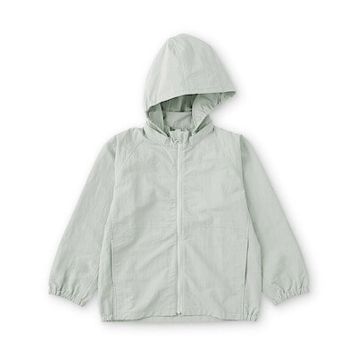 キッズ 撥水ナイロンUVカットフード付きジャケット