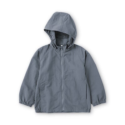 キッズ　撥水ナイロンＵＶカットフード付きジャケット