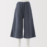 キッズ　楊柳ガーゼ七分丈ワイドパンツ
