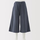 キッズ　楊柳ガーゼ七分丈ワイドパンツ