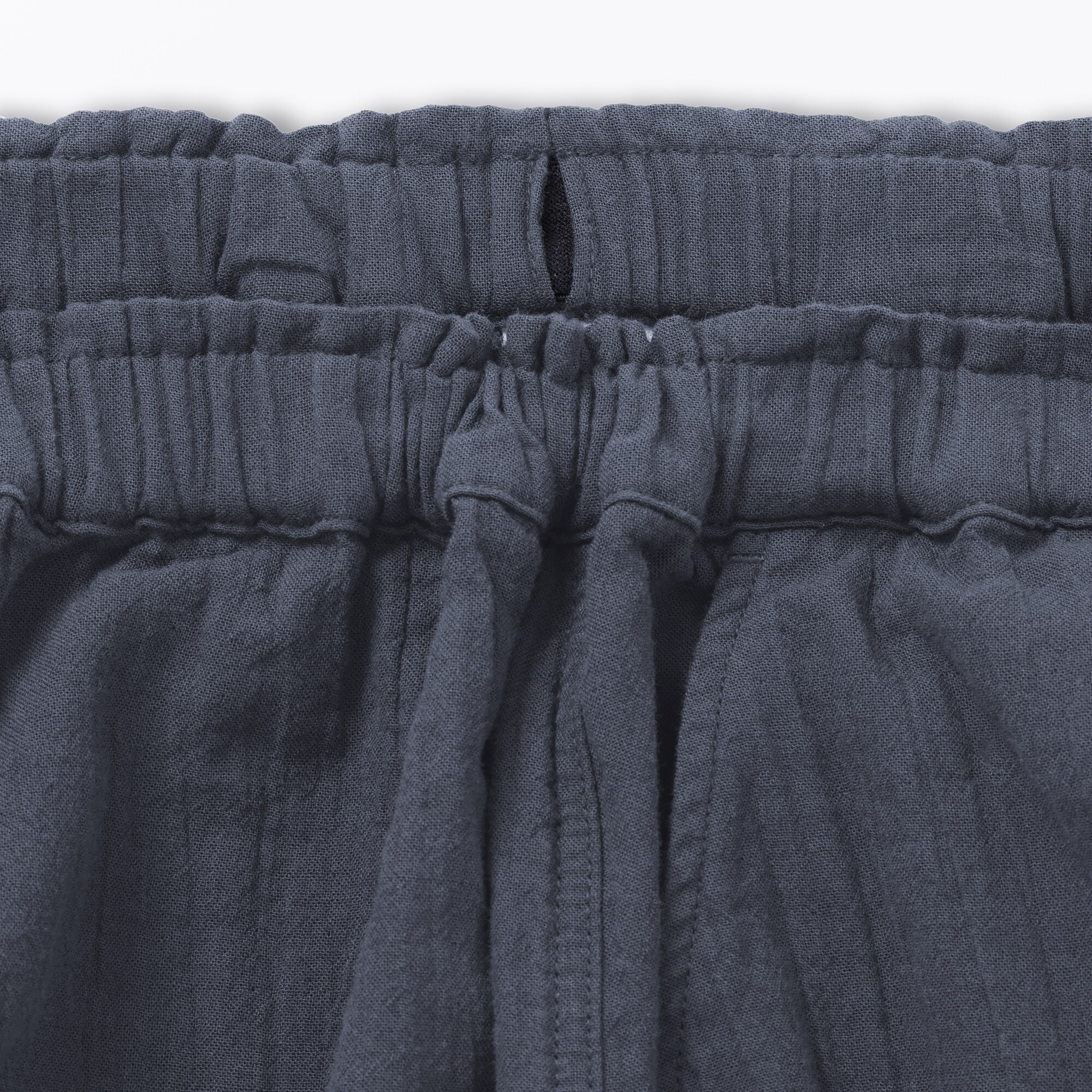 キッズ　楊柳ガーゼ七分丈ワイドパンツ