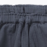 キッズ　楊柳ガーゼ七分丈ワイドパンツ