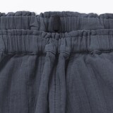 キッズ　楊柳ガーゼ七分丈ワイドパンツ