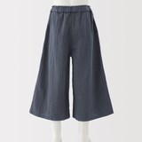 キッズ　楊柳ガーゼ七分丈ワイドパンツ