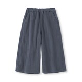 キッズ　楊柳ガーゼ七分丈ワイドパンツ
