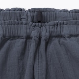 キッズ　楊柳ガーゼ七分丈ワイドパンツ