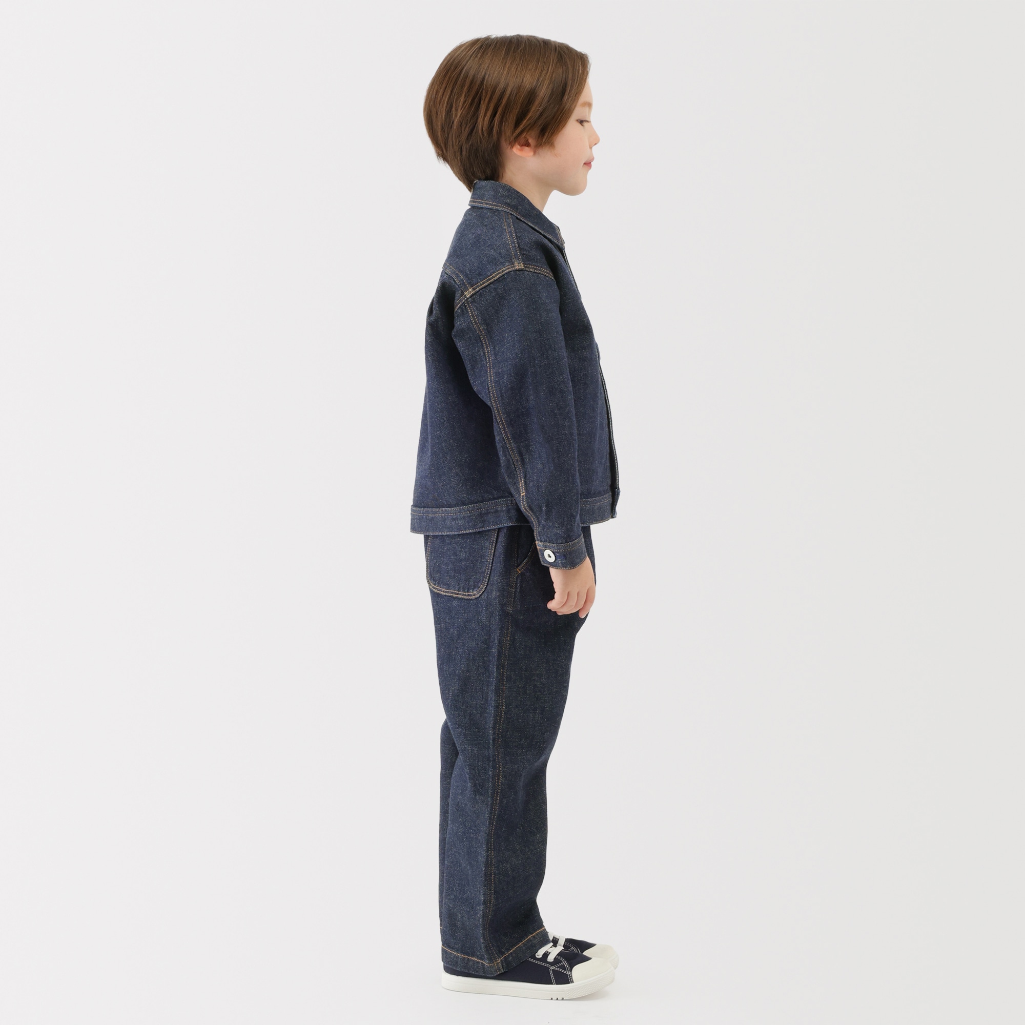 キッズ　木の実から作ったカポック混デニムジャケット