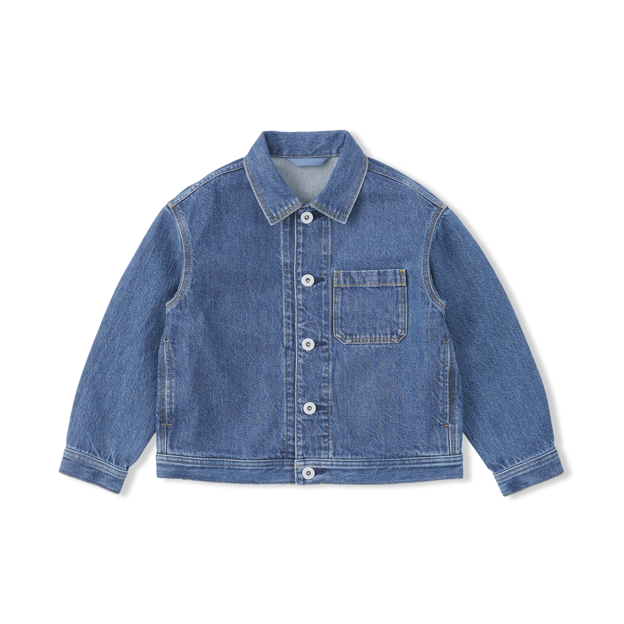 キッズ　木の実から作ったカポック混デニムジャケット