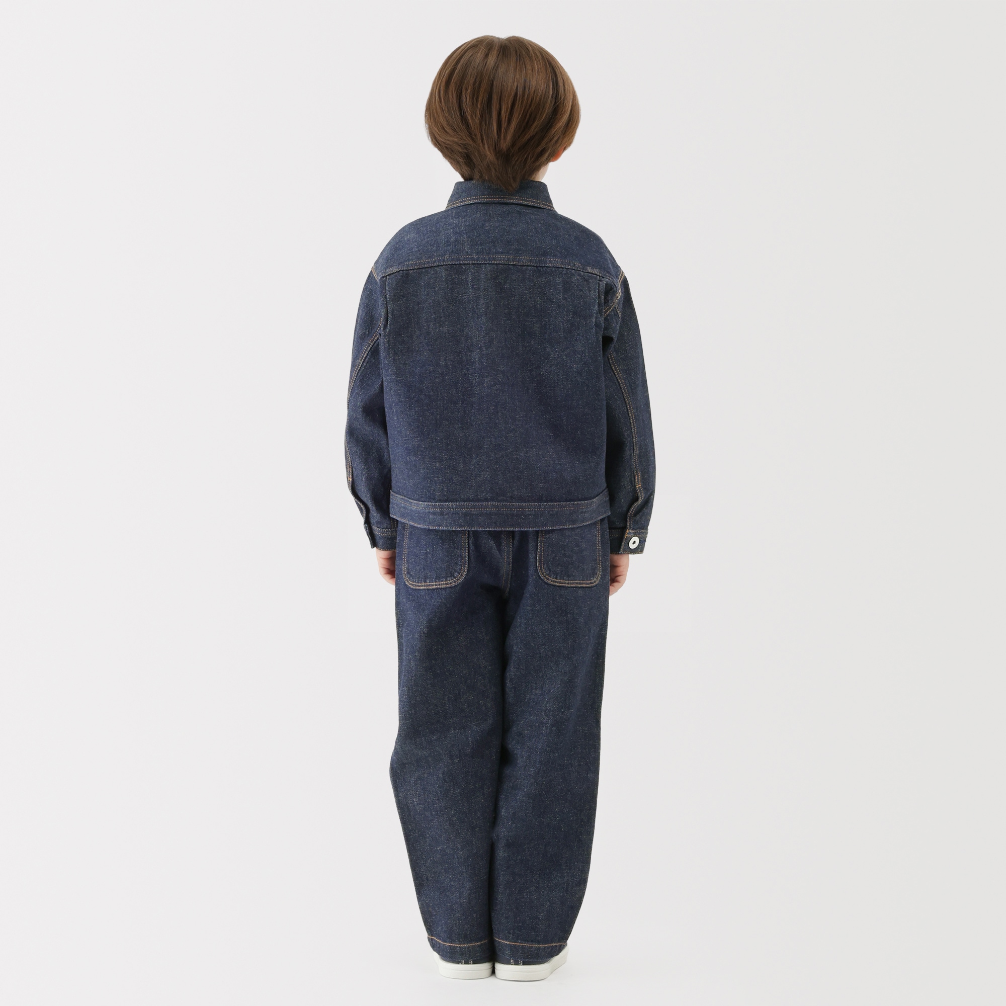 キッズ　木の実から作ったカポック混デニムジャケット