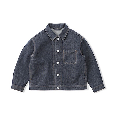 キッズ　木の実から作ったカポック混デニムジャケット（2026年仕様）
