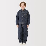 キッズ　木の実から作ったカポック混デニムジャケット