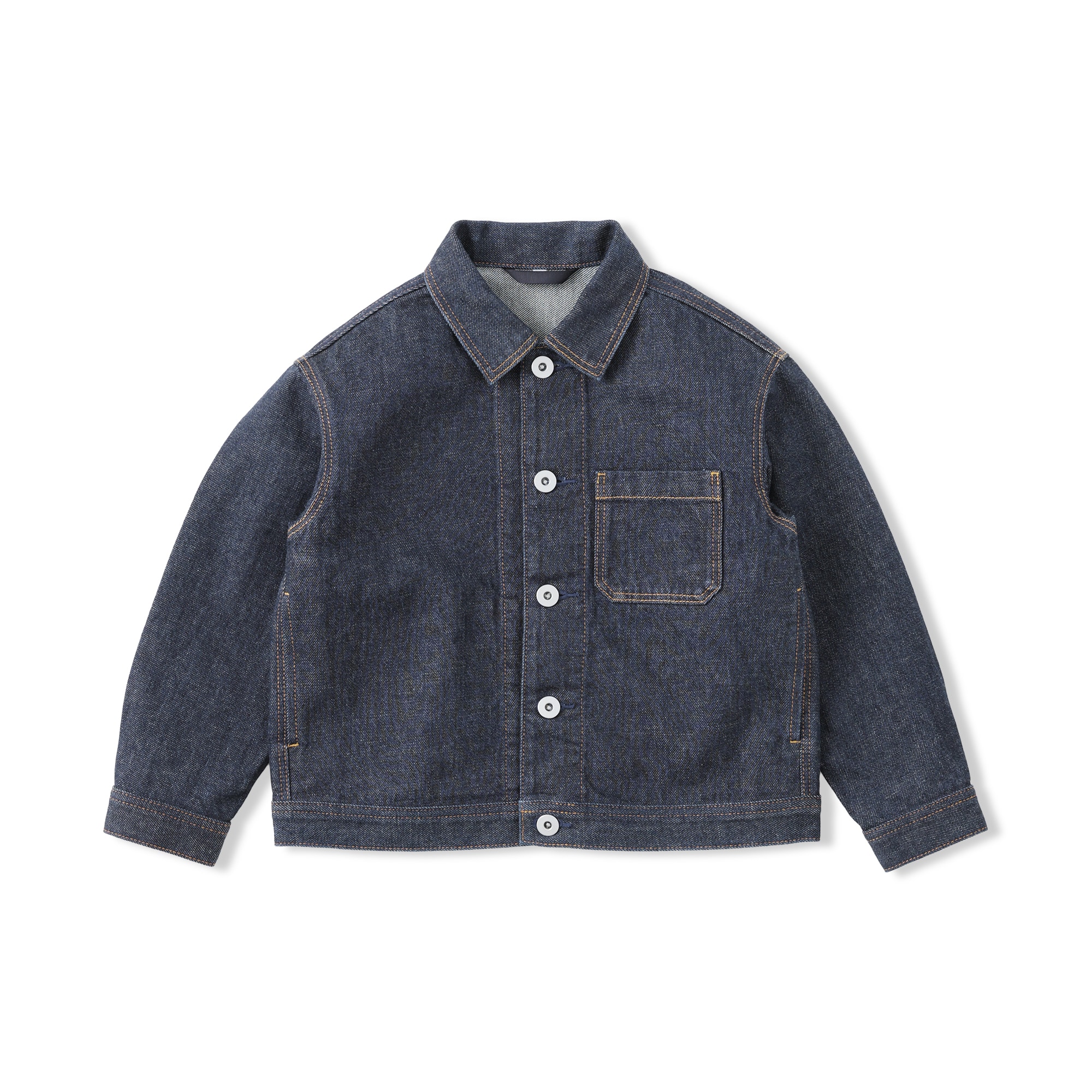 キッズ　木の実から作ったカポック混デニムジャケット