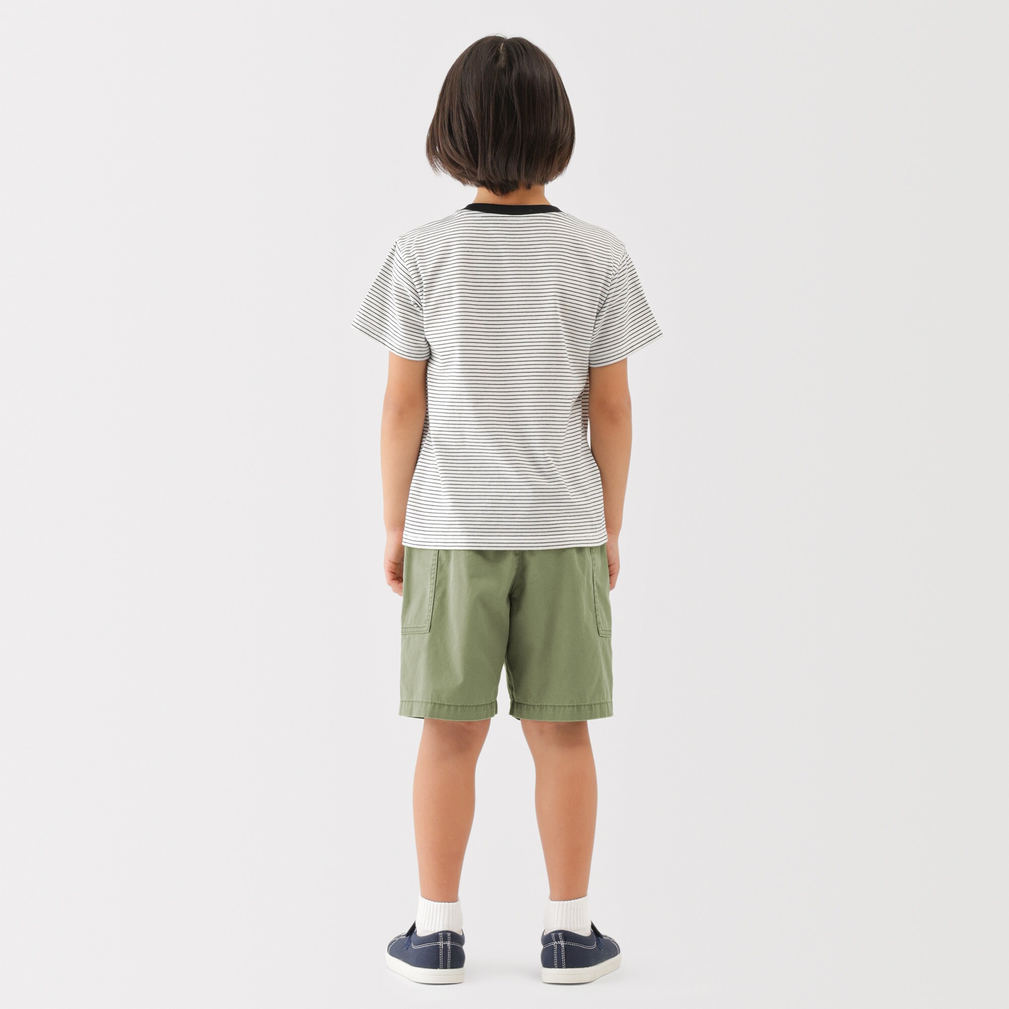キッズ 洗いざらしツイルカーゴハーフパンツ | 無印良品