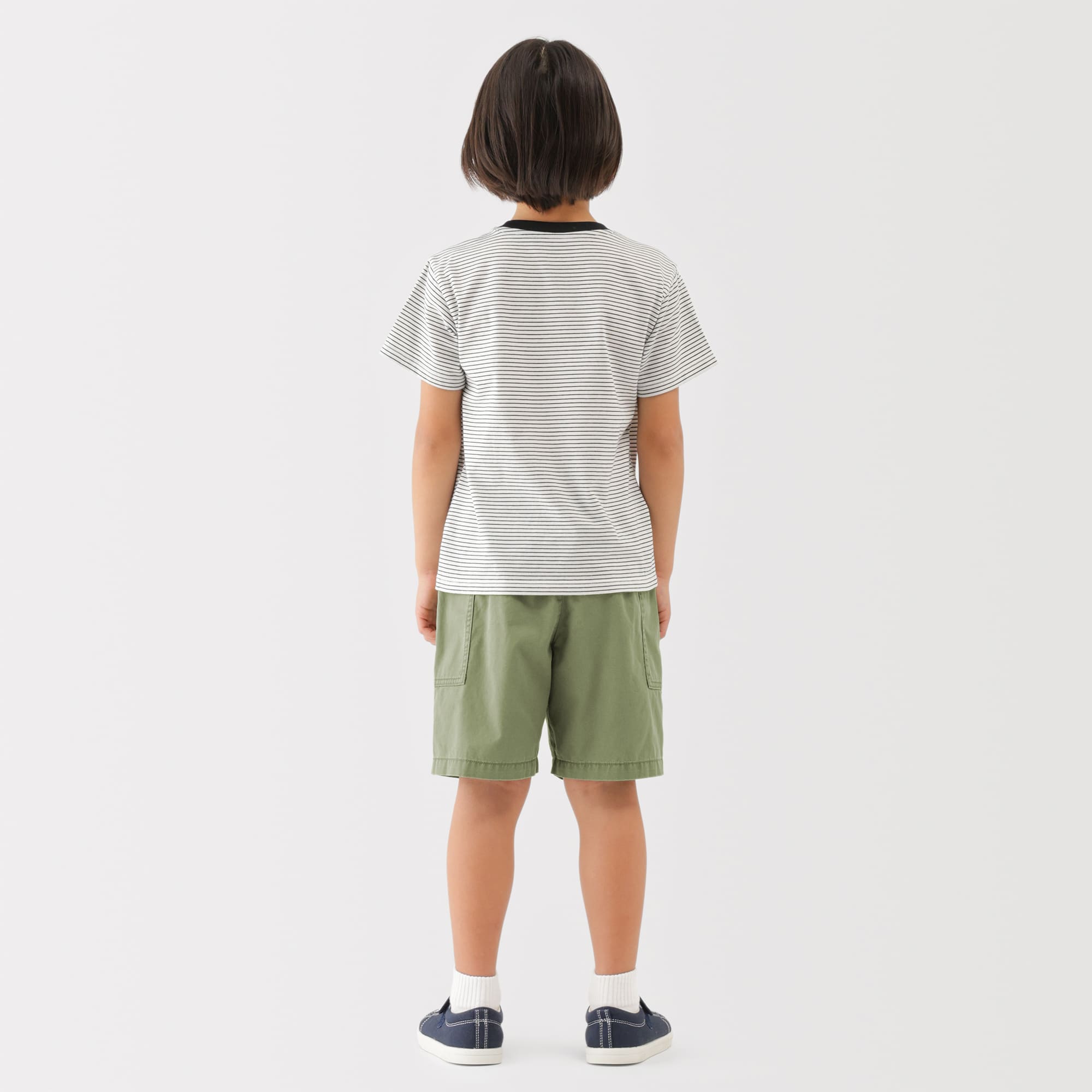 キッズ　洗いざらしツイルカーゴハーフパンツ