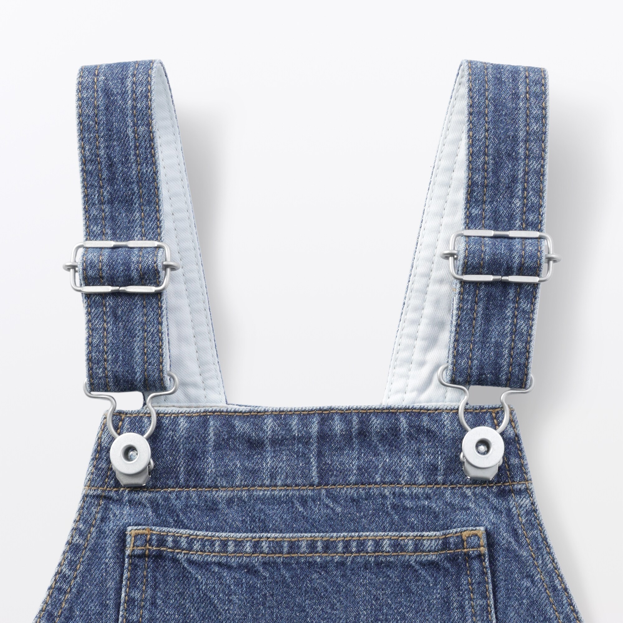 キッズ　木の実から作ったカポック混デニムオーバーオール