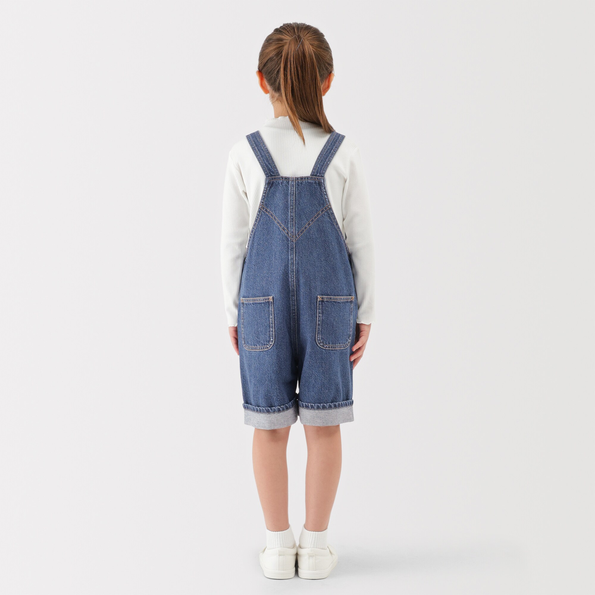キッズ 木の実から作ったカポック混デニムオーバーオール | 無印良品
