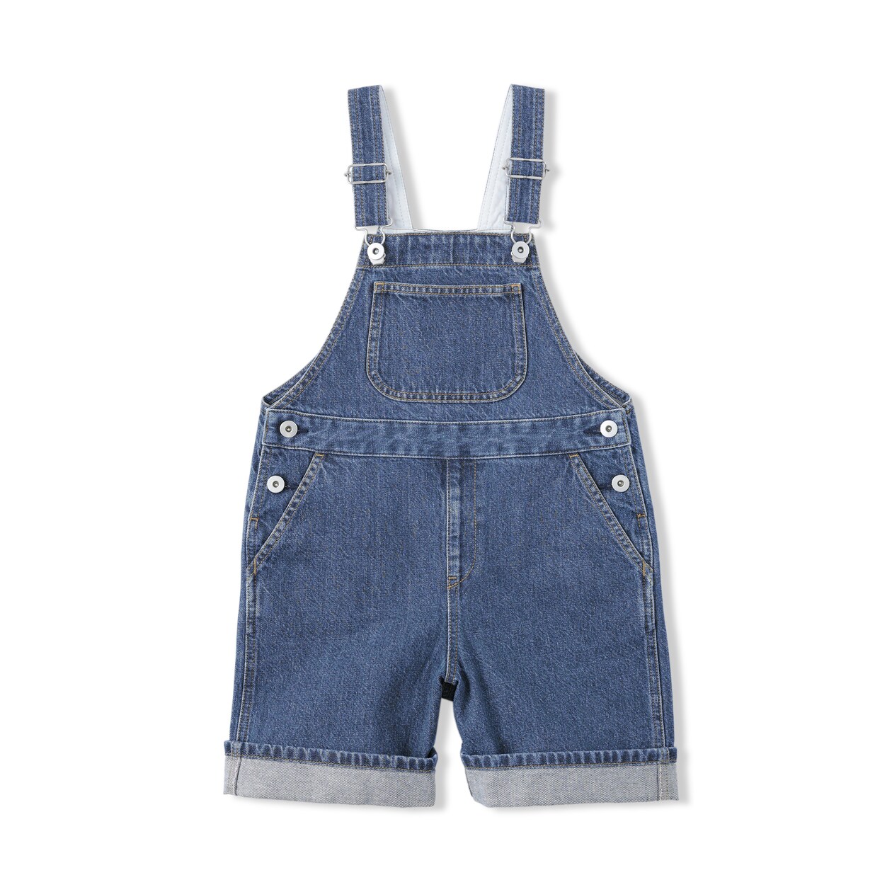 キッズ　木の実から作ったカポック混デニムオーバーオール