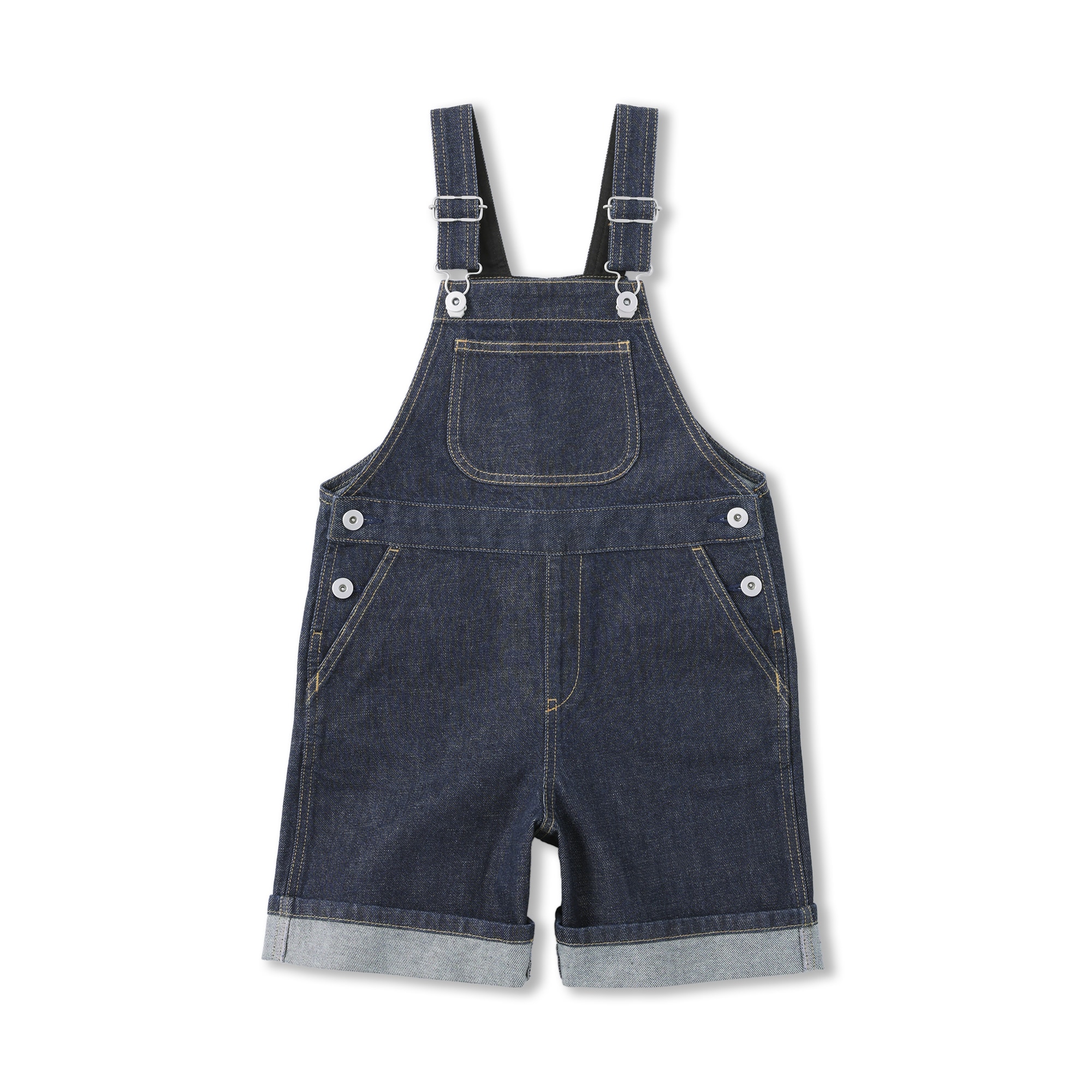 キッズ　木の実から作ったカポック混デニムオーバーオール