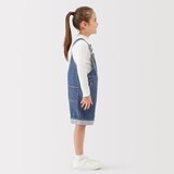 キッズ　木の実から作ったカポック混デニムオーバーオール