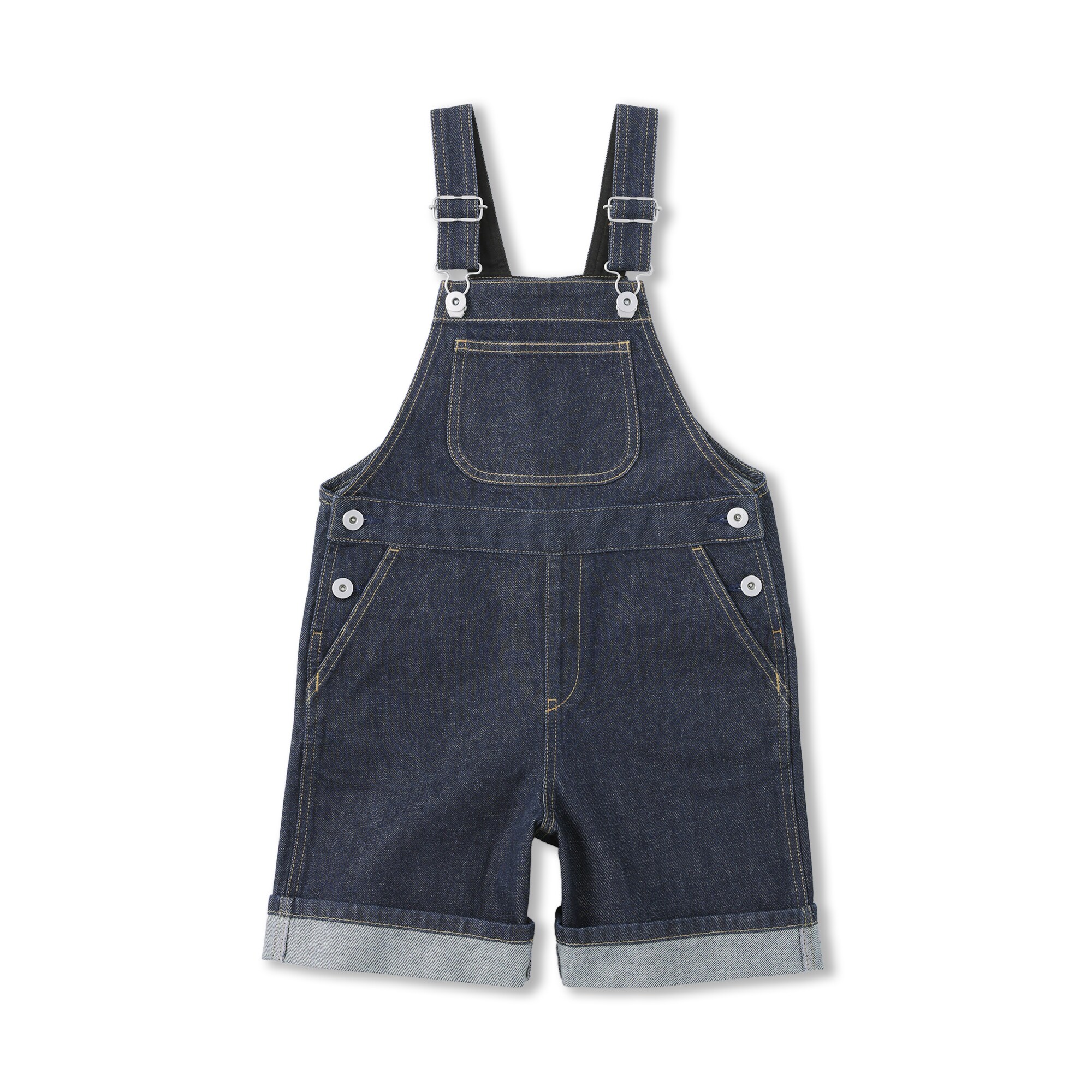 キッズ　木の実から作ったカポック混デニムオーバーオール