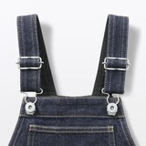 キッズ　木の実から作ったカポック混デニムオーバーオール