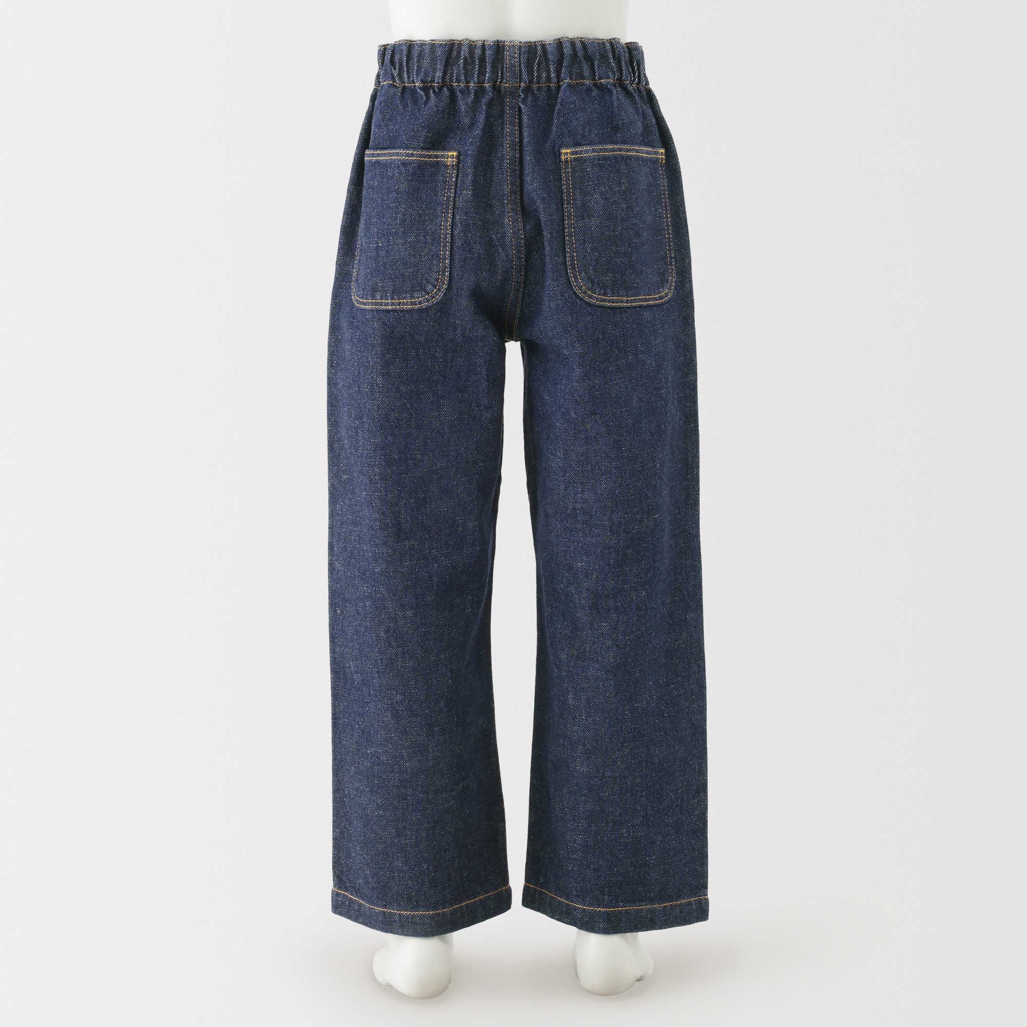 キッズ　木の実から作ったカポック混デニムワイドパンツ