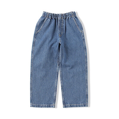 キッズ　木の実から作ったカポック混デニムワイドパンツ（2026年仕様）