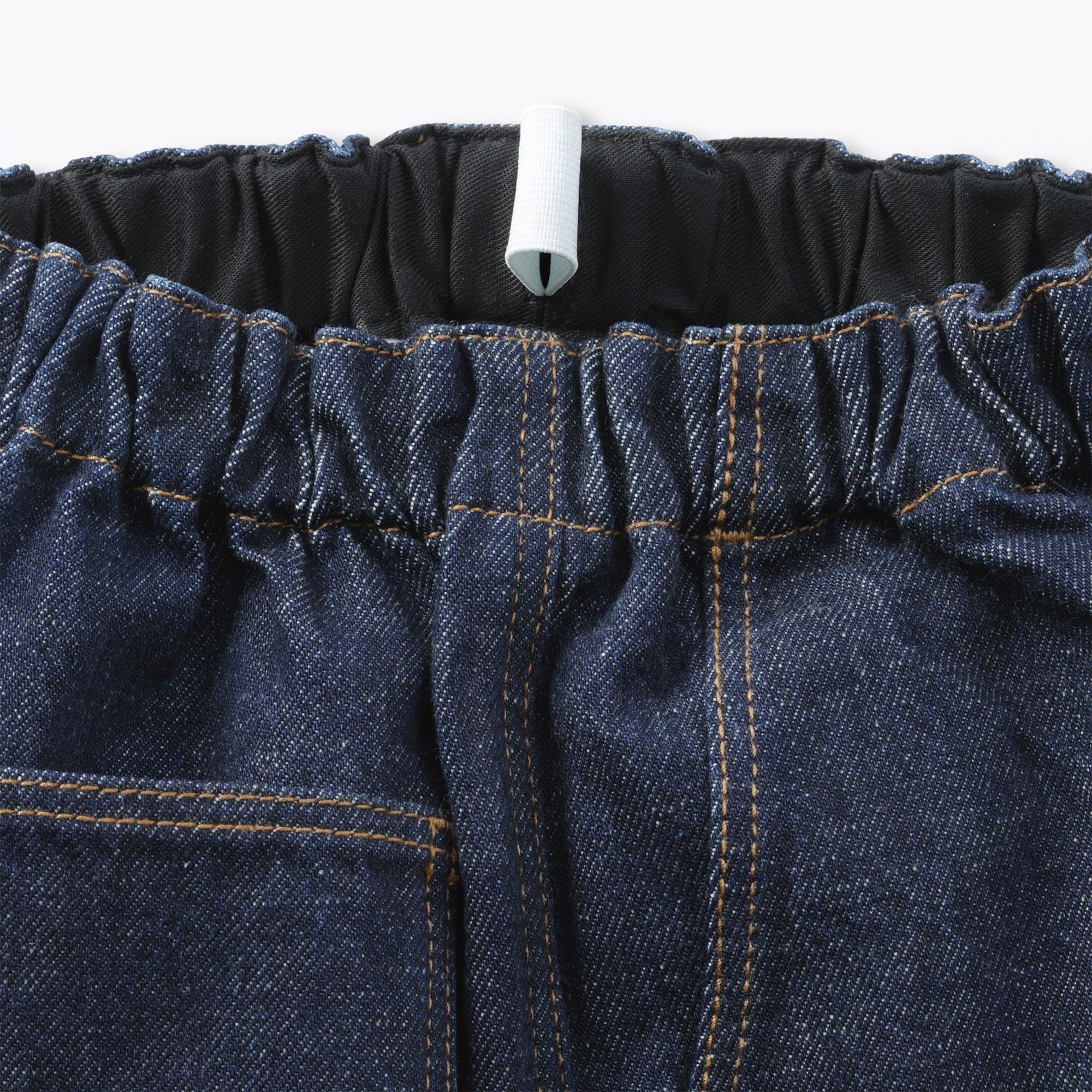 キッズ　木の実から作ったカポック混デニムワイドパンツ