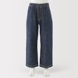 キッズ　木の実から作ったカポック混デニムワイドパンツ