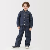 キッズ　木の実から作ったカポック混デニムワイドパンツ