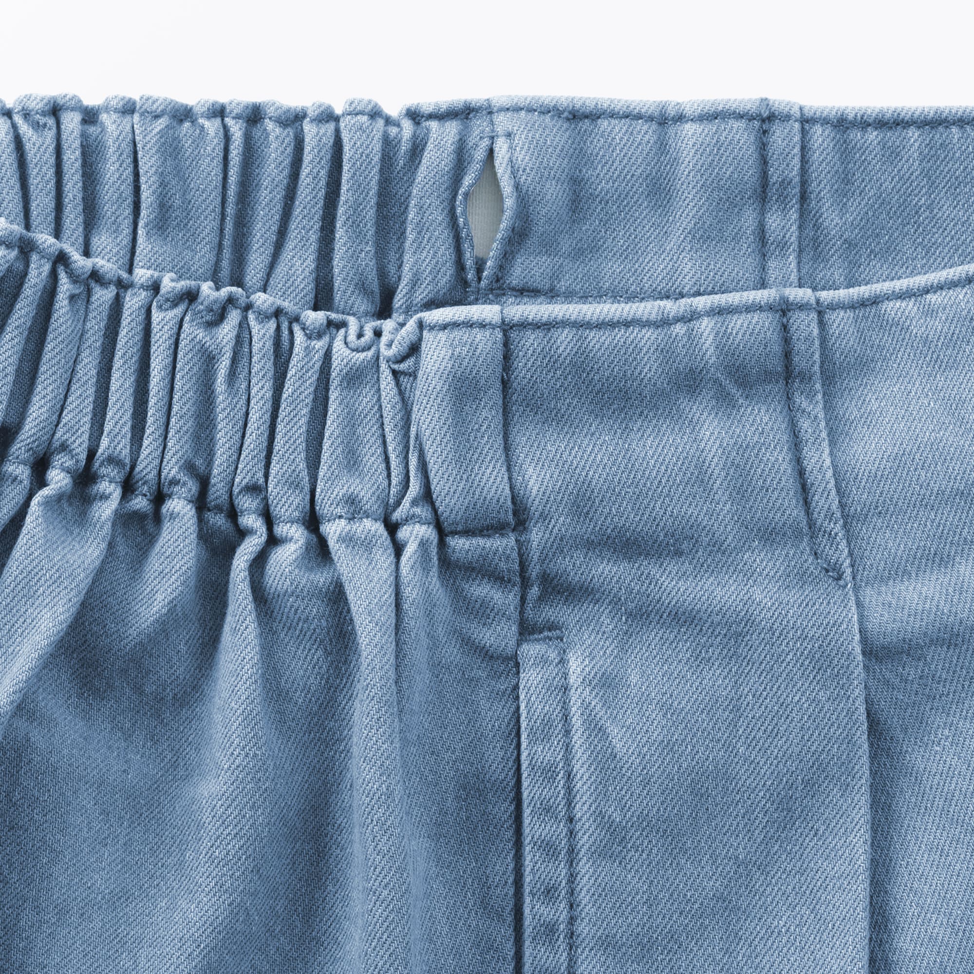 キッズ　ライトオンスデニムワイドパンツ