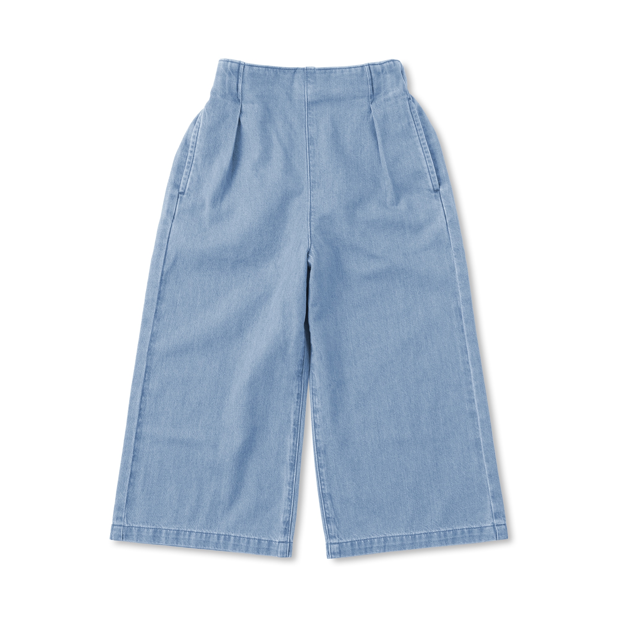 キッズ　ライトオンスデニムワイドパンツ