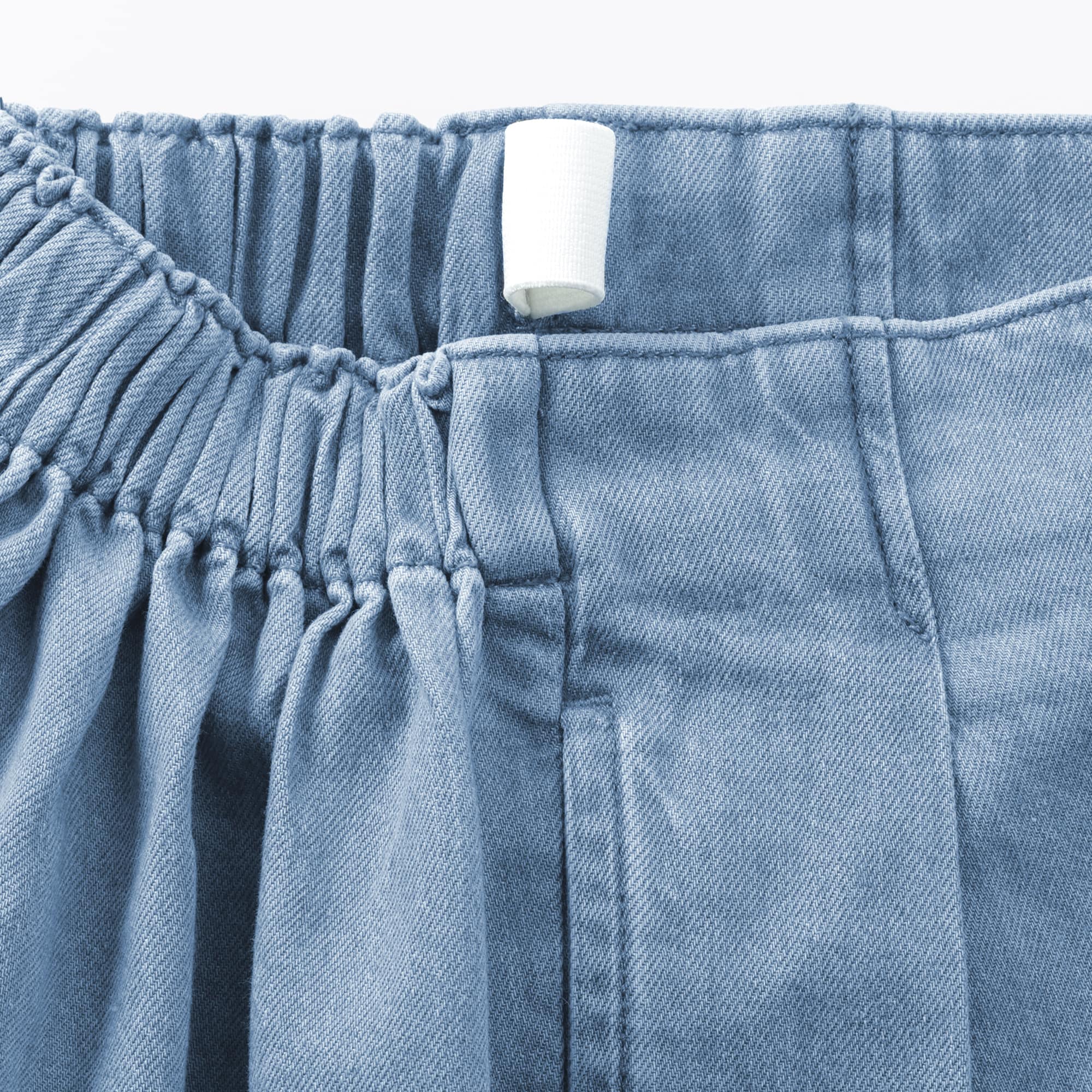 キッズ　ライトオンスデニムワイドパンツ