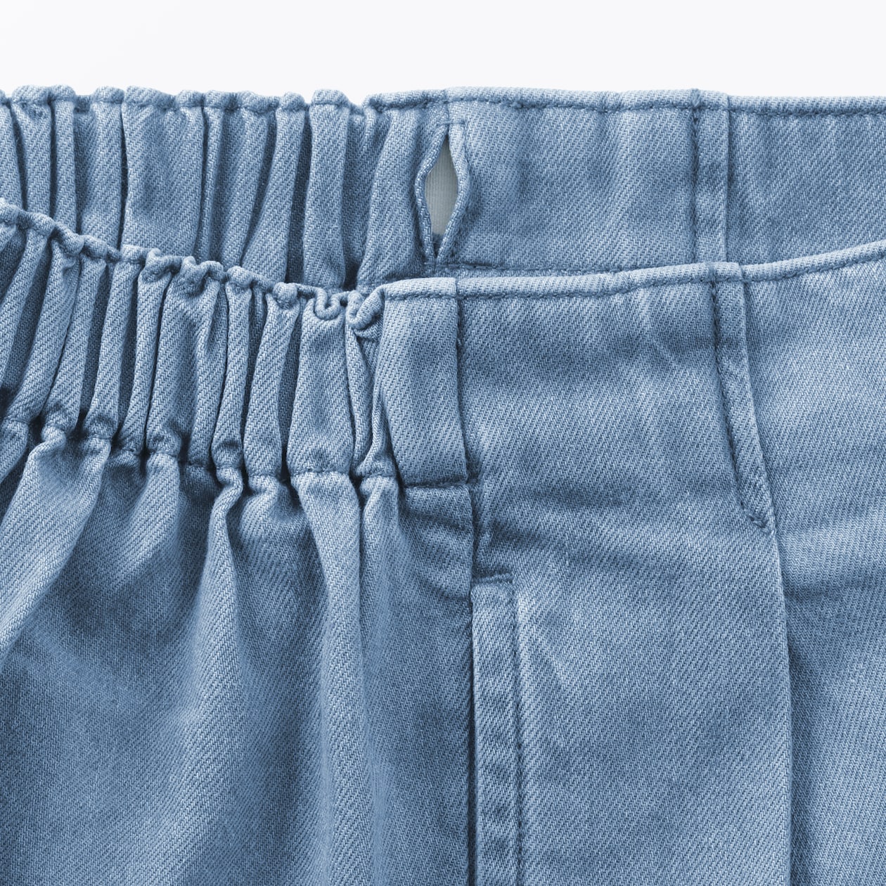 キッズ　ライトオンスデニムワイドパンツ