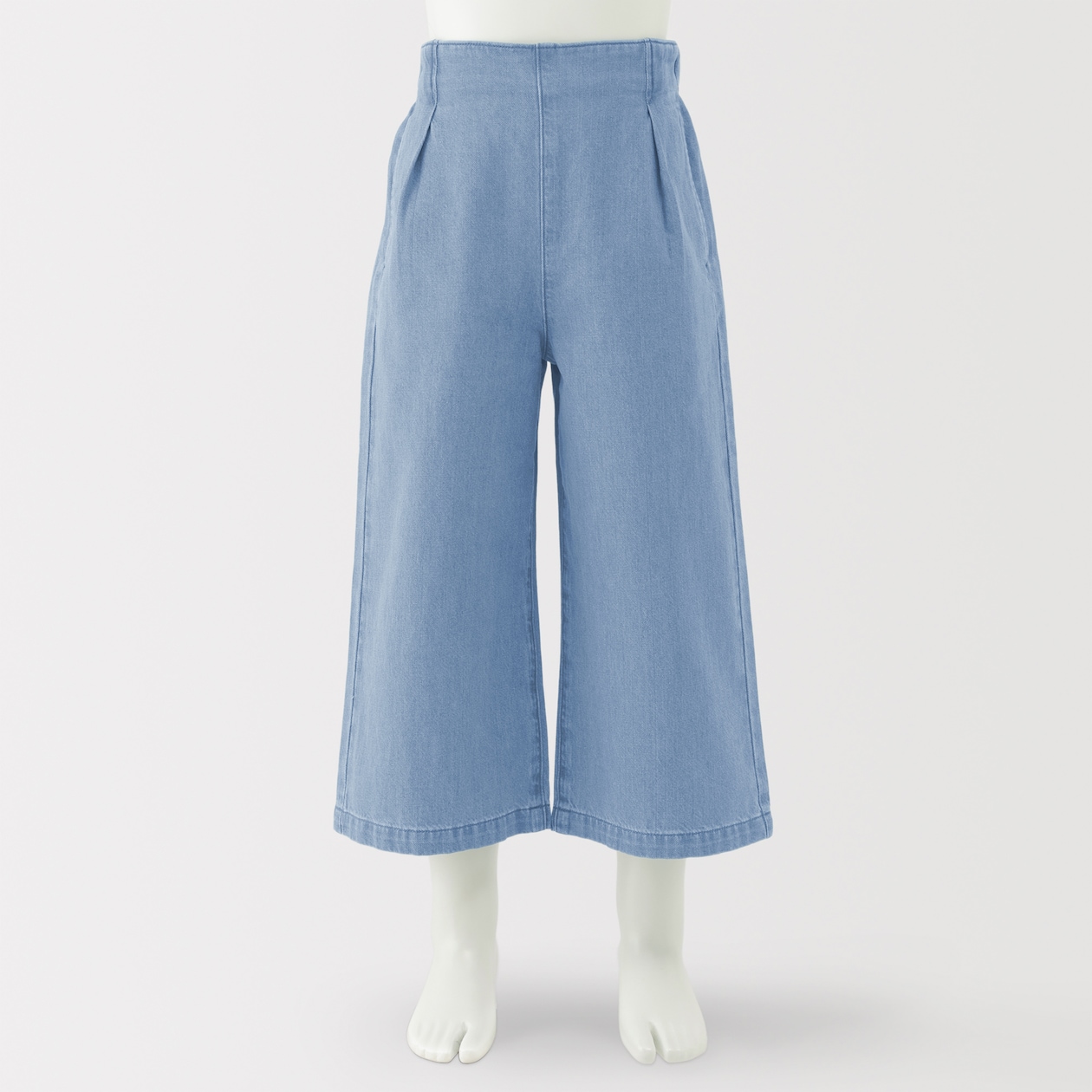 キッズ　ライトオンスデニムワイドパンツ