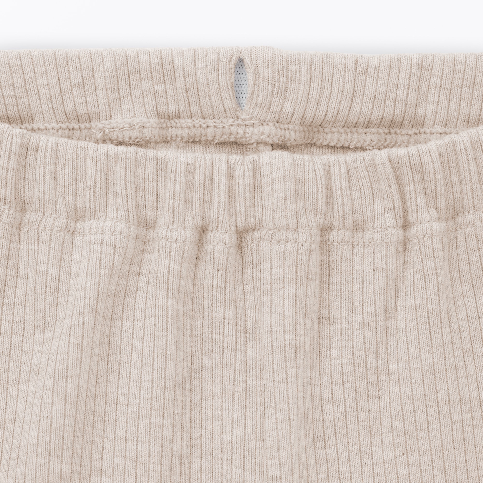 ベビー　おなかすっぽりストレッチ十分丈リブレギンス