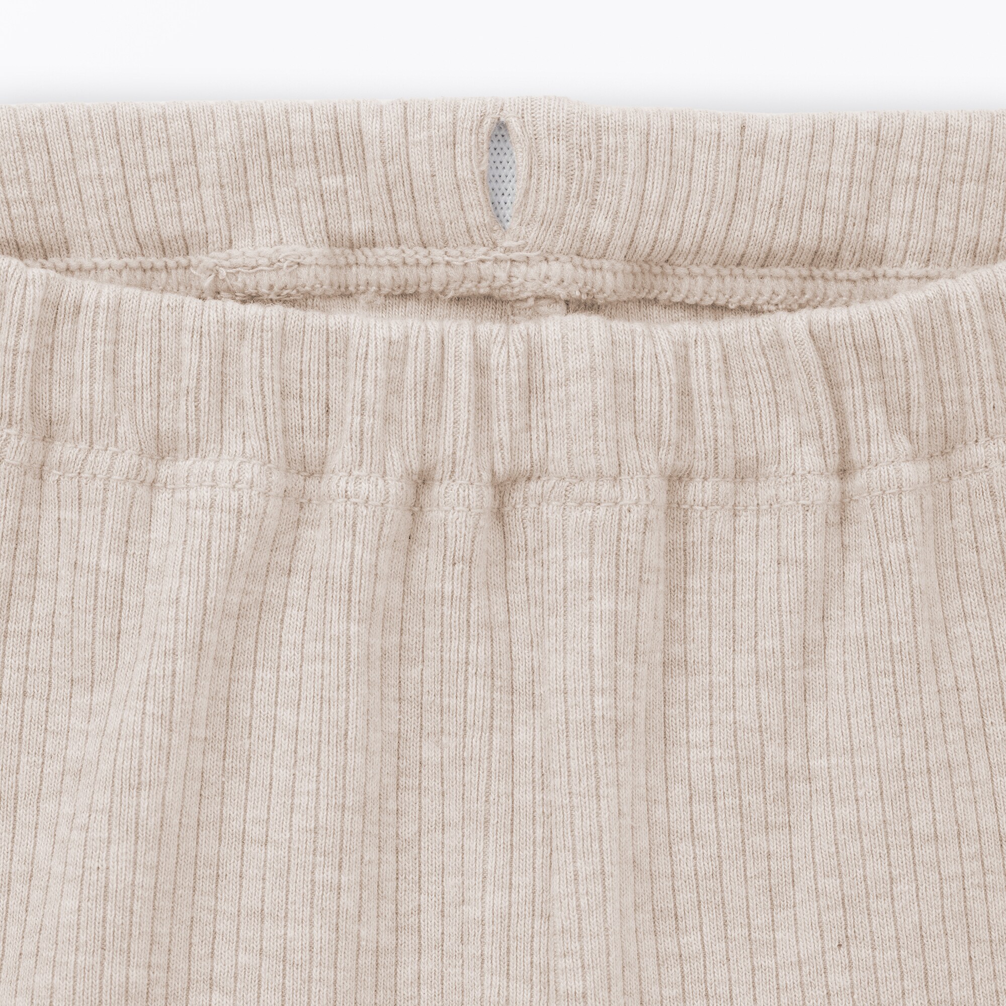 ベビー　おなかすっぽりストレッチ十分丈リブレギンス