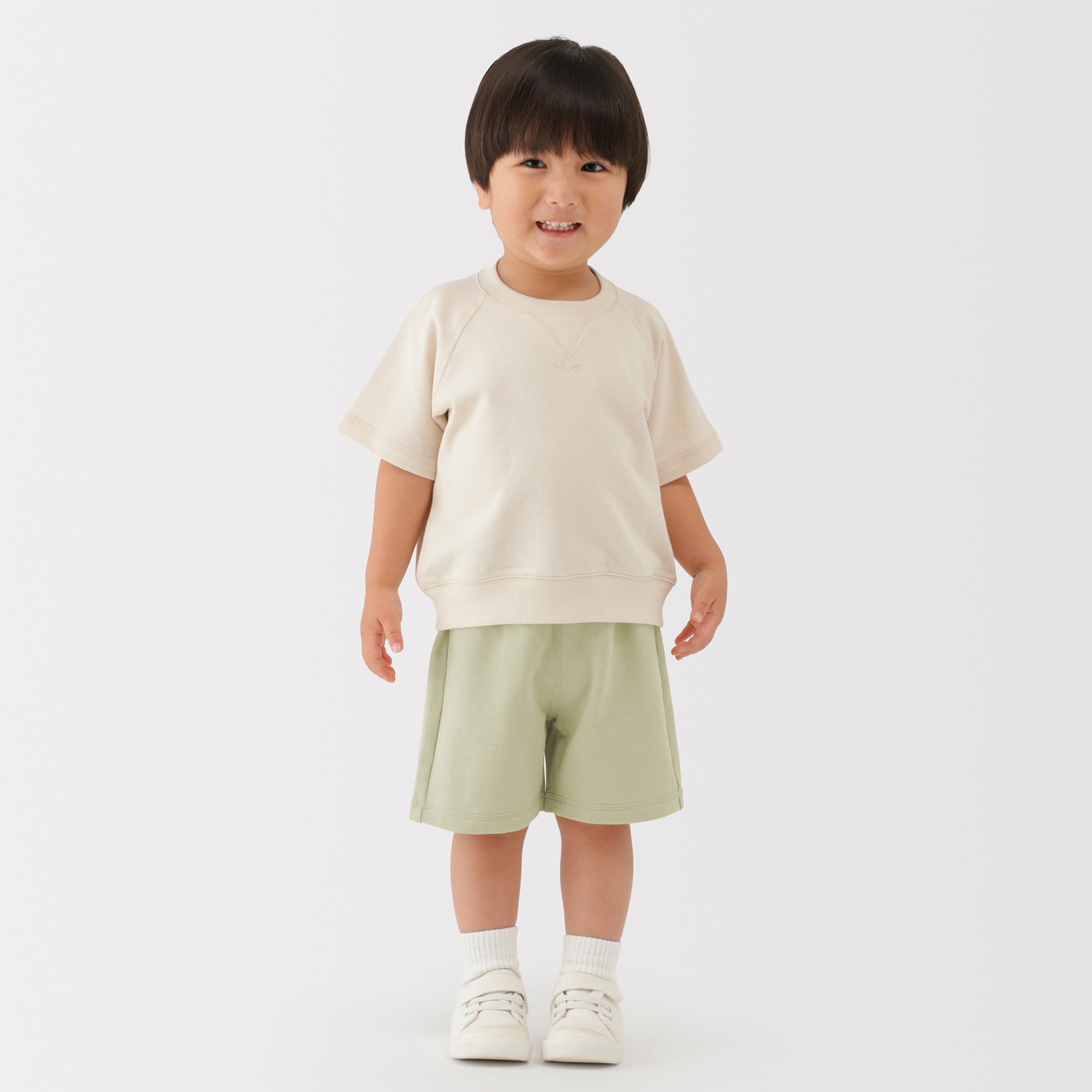 ベビー おなかすっぽりライトスウェットハーフパンツ | 無印良品