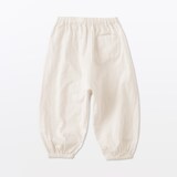 ベビー　おなかすっぽり二重ガーゼワイドジョガーパンツ