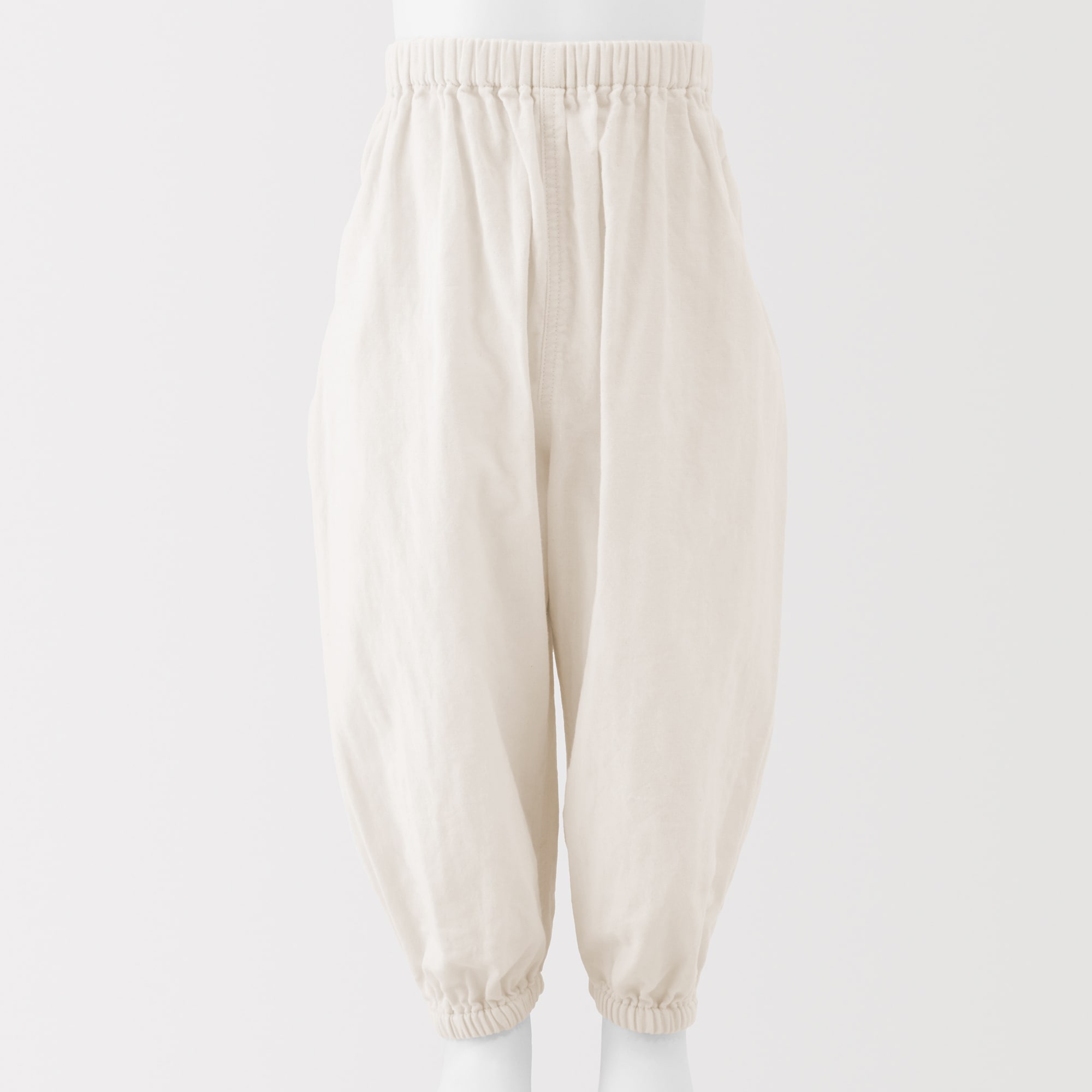 ベビー　おなかすっぽり二重ガーゼワイドジョガーパンツ