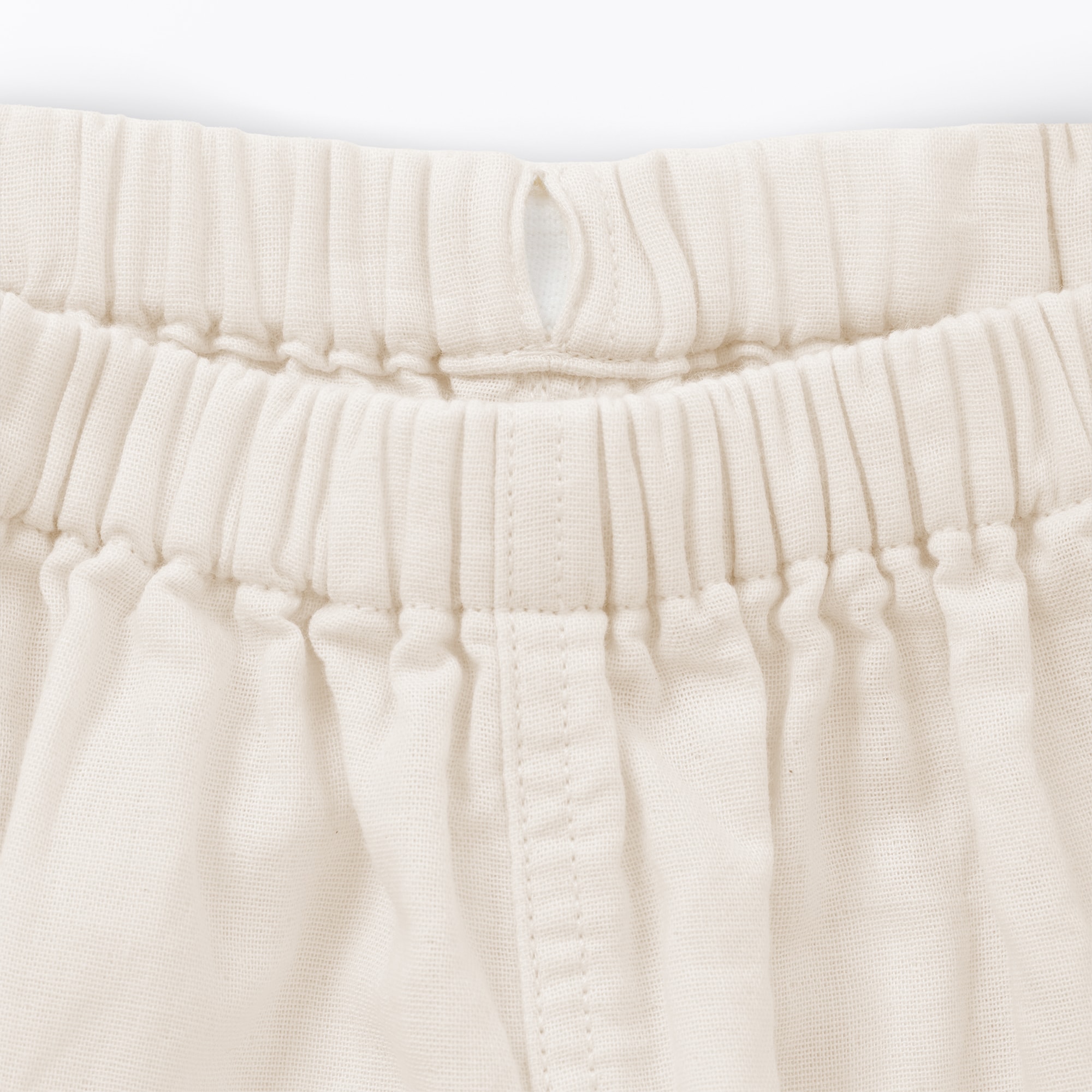 ベビー　おなかすっぽり二重ガーゼワイドジョガーパンツ