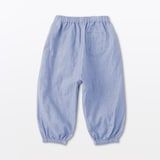 ベビー　おなかすっぽり二重ガーゼワイドジョガーパンツ