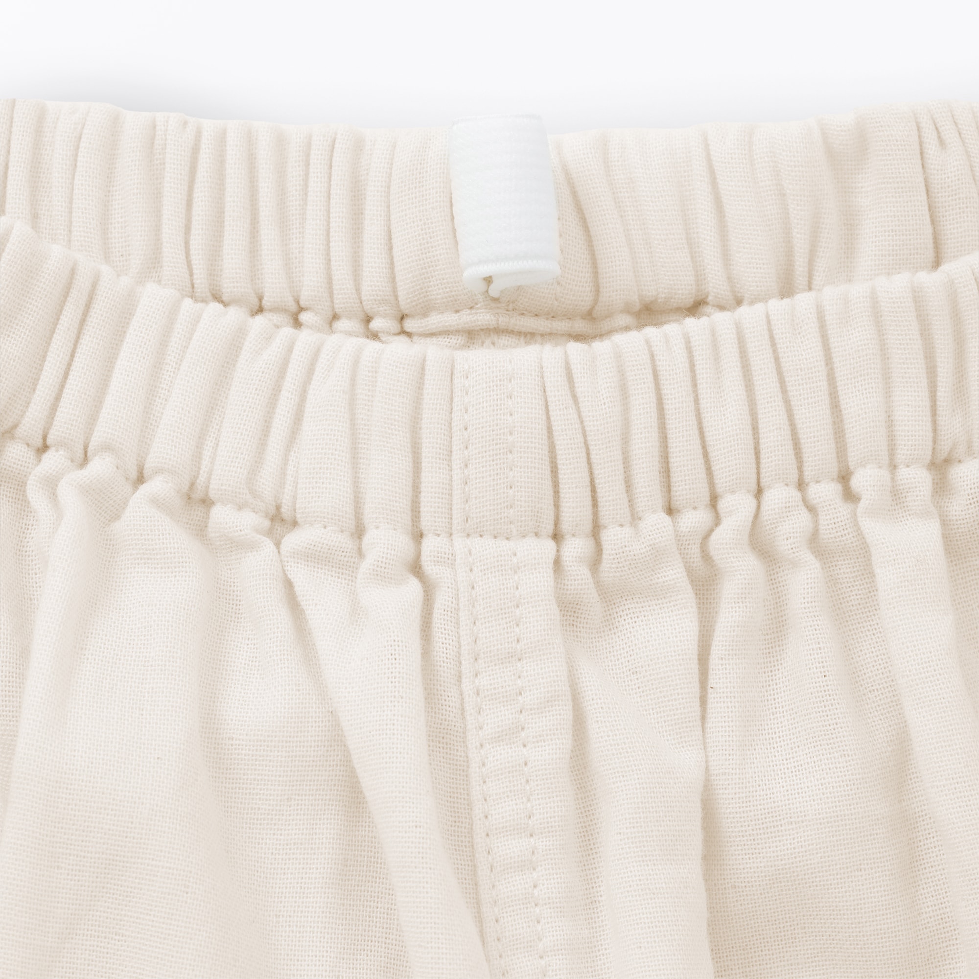 ベビー　おなかすっぽり二重ガーゼワイドジョガーパンツ