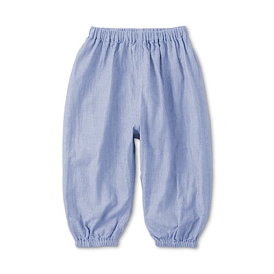 ベビー　おなかすっぽり二重ガーゼワイドジョガーパンツ