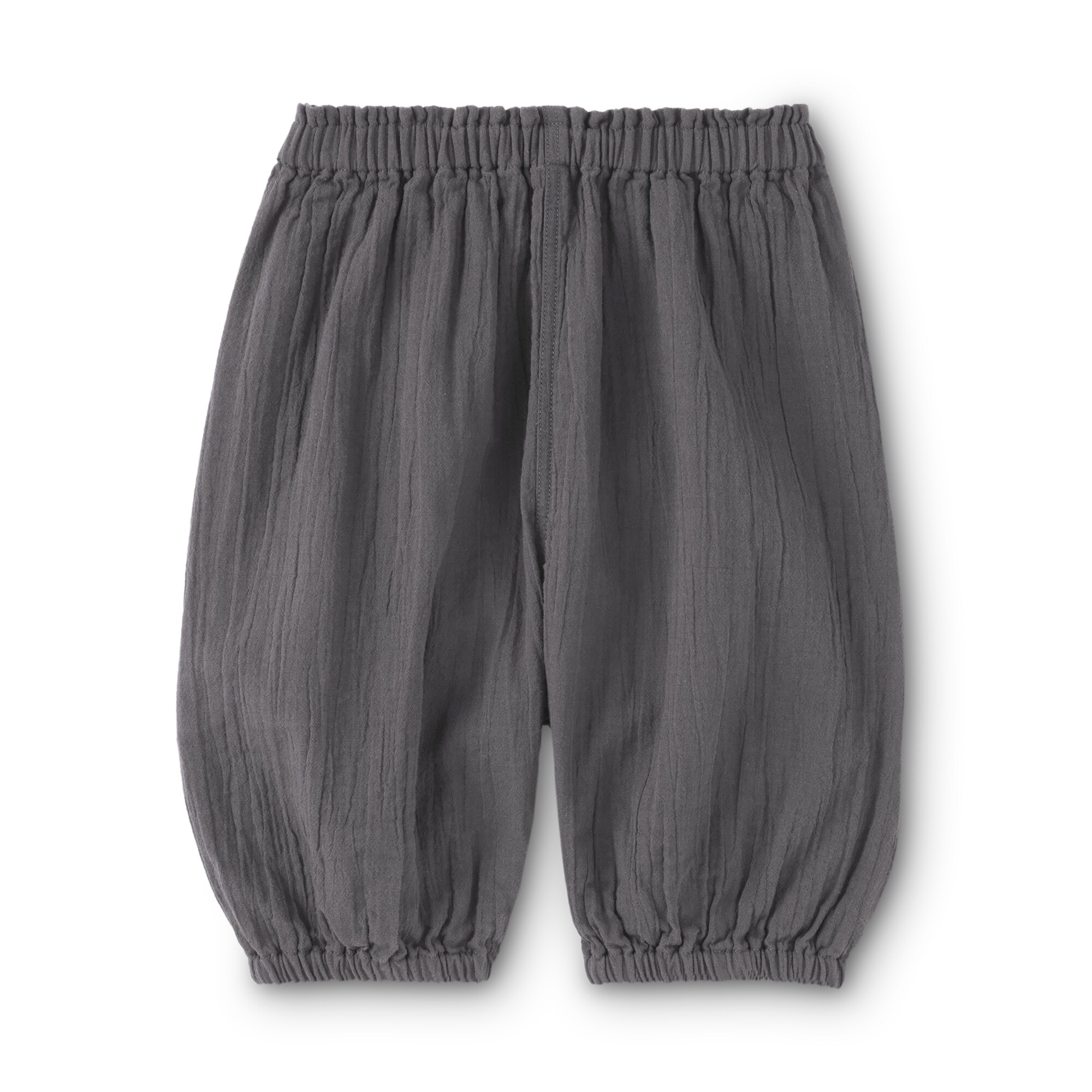 ベビー　おなかすっぽり楊柳ガーゼ七分丈パンツ