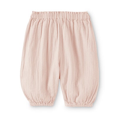 【３月９日順次発売予定】ベビー　おなかすっぽり楊柳ガーゼ七分丈パンツ