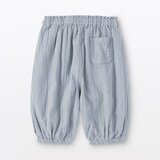 ベビー　おなかすっぽり楊柳ガーゼ七分丈パンツ