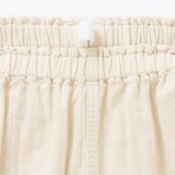 ベビー　おなかすっぽり楊柳ガーゼ七分丈パンツ